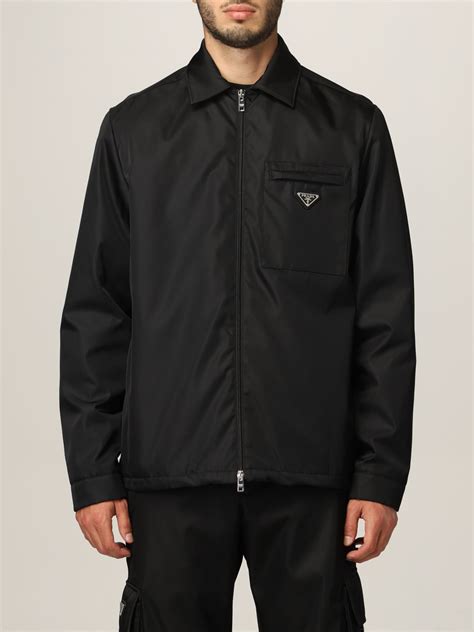 prada black coat mens|prada jacket men denim.